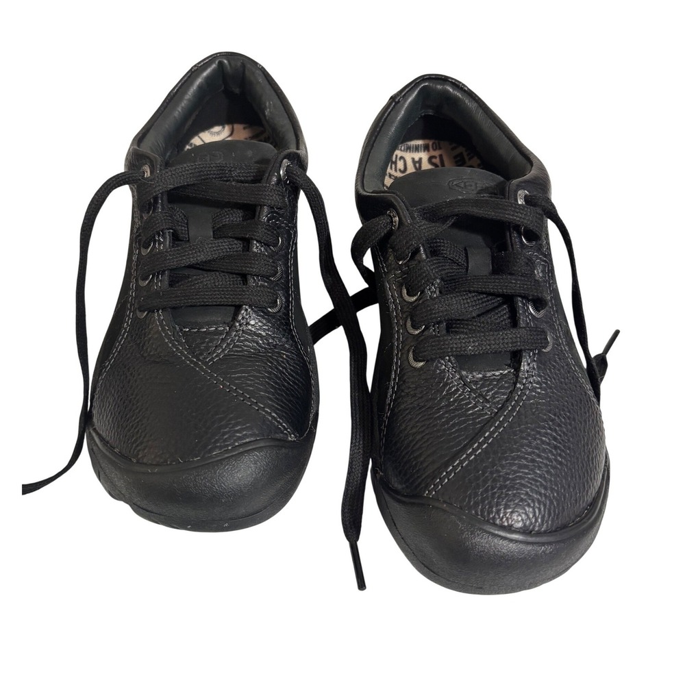 Keen Women’s Presidio Black Leather Walking Shoes Sneakers Size 7 - S8